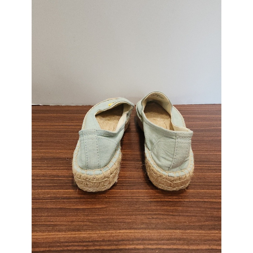 SOLUDOS Womens Smoking Slipper Chambray Lemon Platform Espadrille size 7.5 - Picture 4 of 6